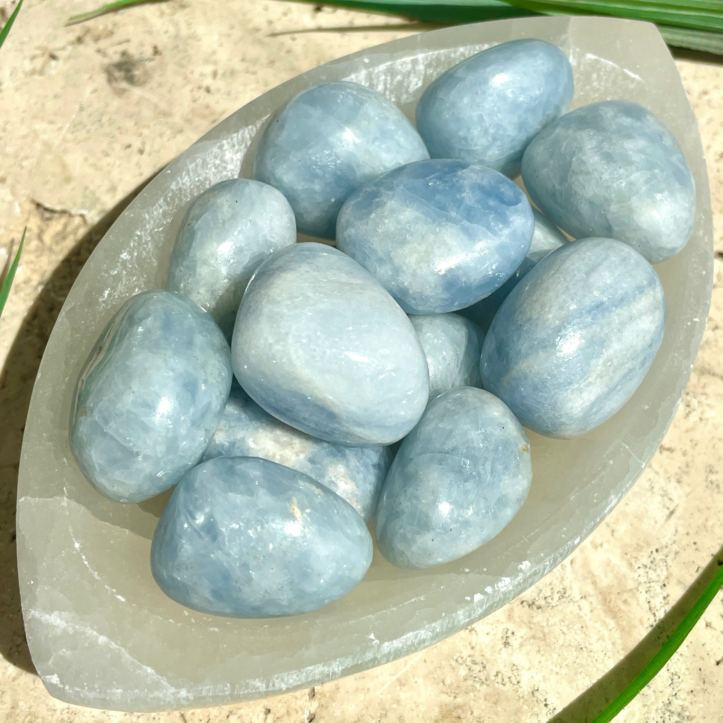 Blue Calcite Tumbled - 200gm Blue Calcite Tumbled - 200gm